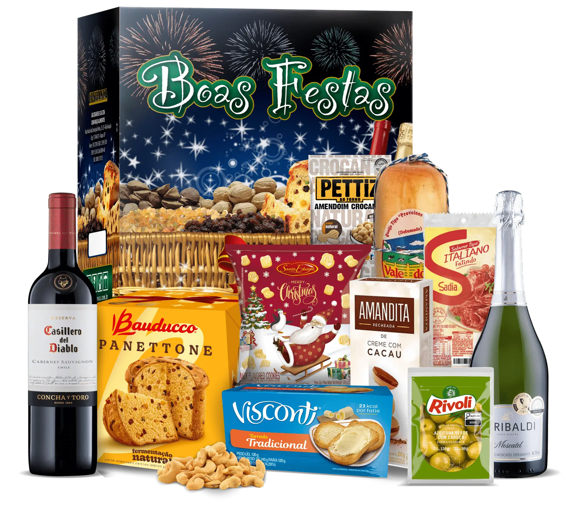 confianca alimentos cesta natal kit premium